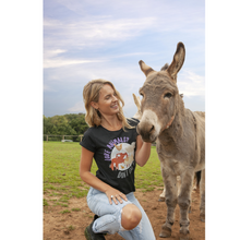 Love Animals Don’t Eat Them Women's Rolled Sleeve Tee - Black Viva! Shop