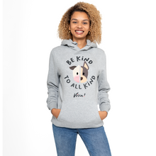 Be Kind To All Kind Face Unisex Pullover Hoody - Melange Grey Viva! Shop