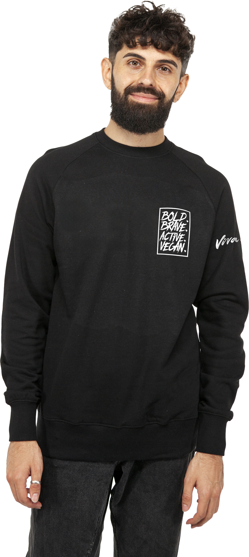 Bold. Brave. Active. Vegan. Sweatshirt - Black
