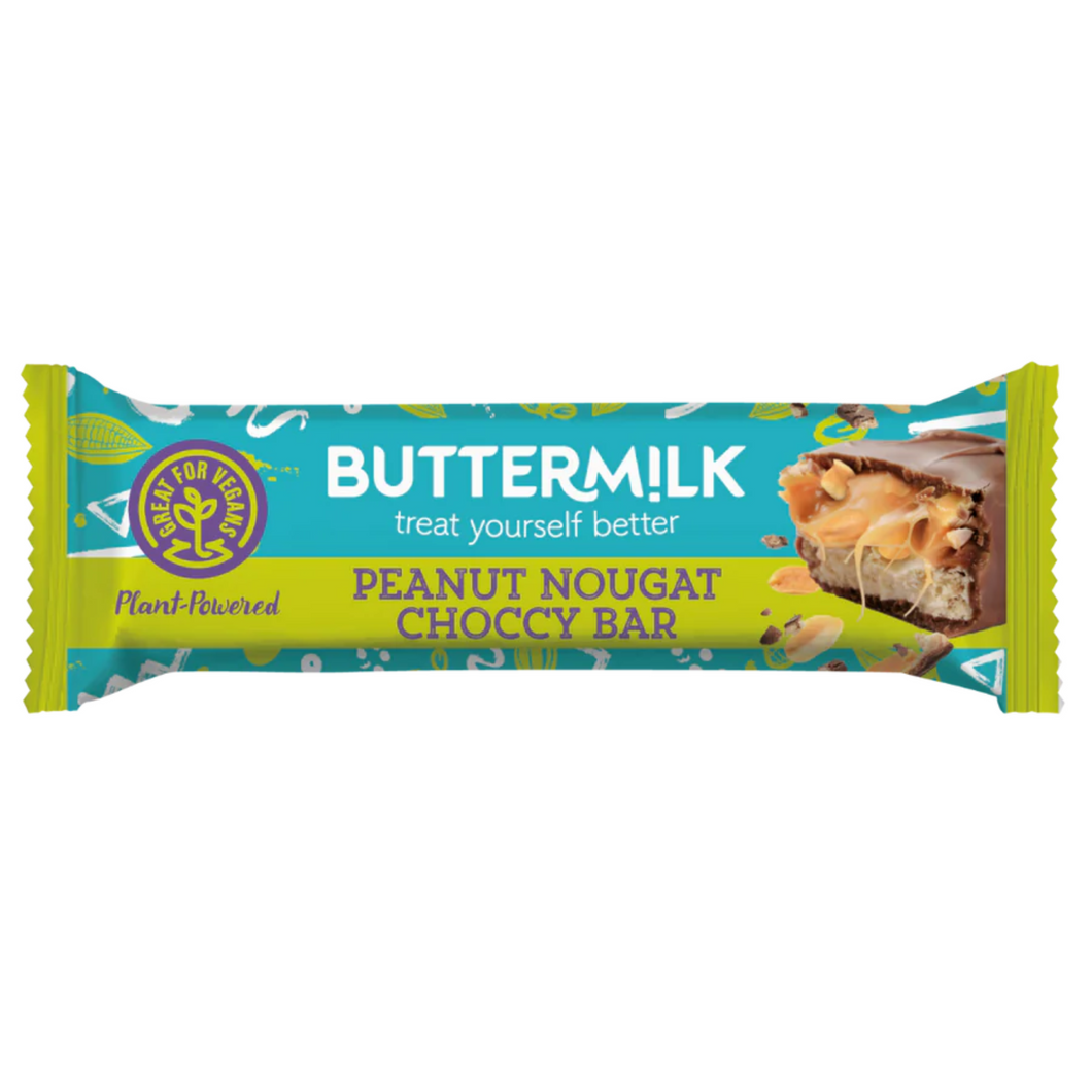 Buttermilk Plant-Powered Peanut Nougat Bar 50g Viva! Shop