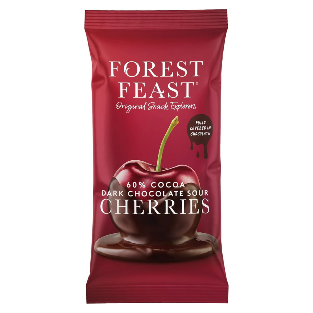 Forest Feast Dark Chocolate Sour Cherries 40g Viva! Shop