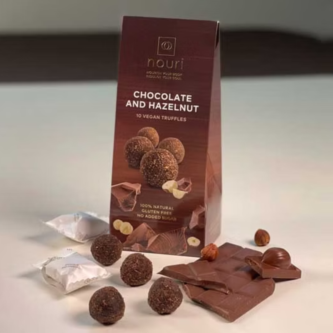 Nouri Chocolate & Hazelnut Truffles Gift Box 100g