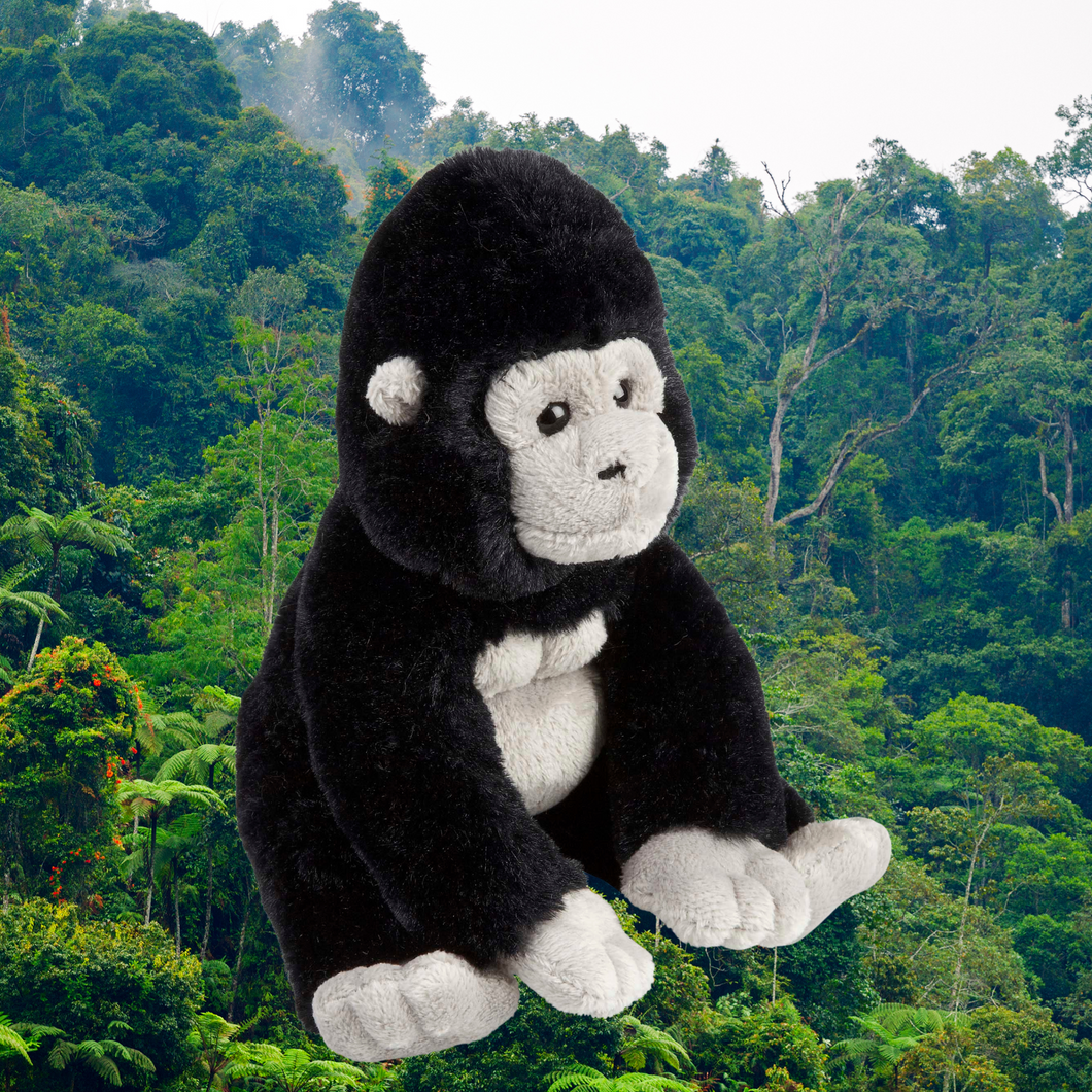 Plush Sitting Gorilla Toy
