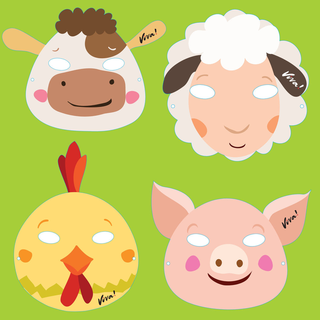 Viva! Animal Face Mask Pack x4 Viva! Shop