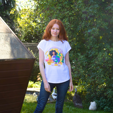 Viva! Festival Women's Rolled Sleeve Jersey Tee - White
