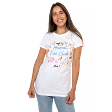 Animal Fan Club Women’s Slim Fit Jersey Tee - White Viva! Shop