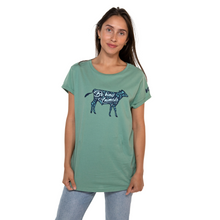 Be Kind To Animals Women's Rolled Sleeve Tee - Sage Green Viva! Shop