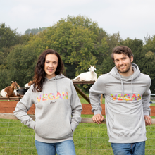 Vegan Fruit Unisex Raglan Pullover Hoody - Melange Grey Viva! Shop