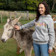 Vegan Fruit Unisex Raglan Pullover Hoody - Melange Grey Viva! Shop