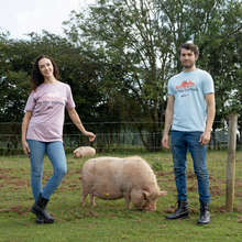 Vegan For The Animals Unisex / Men’s Classic Jersey Tee - Pig- Purple Rose Viva! Shop