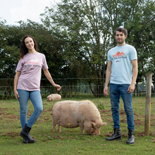 Vegan For The Animals Men's Unisex Classic Jersey Tee- Cow- Light Blue Viva! Shop