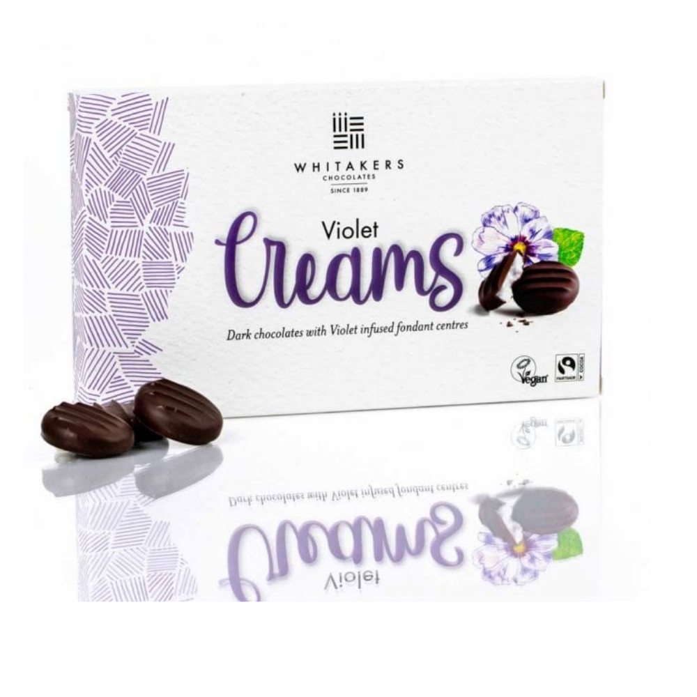 Whitakers Dark Chocolate Violet Creams 150g Viva! Shop