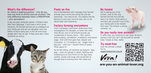 Are You An Animal Lover Leaflets x 50 Viva! Shop
