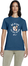 Be Kind To All Kind Face Unisex Jersey Relaxed Fit Tee - Faded Denim