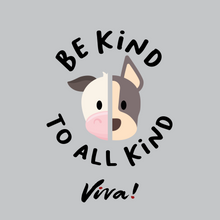Be Kind To All Kind Face Women's Rolled Sleeve Jersey Tee - Melange Grey Viva! Shop