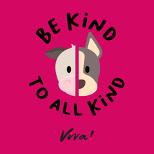 Be Kind To All Kind Face (Black Text) Women's Rolled Sleeve Jersey Tee - Berry