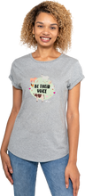 Be Their Voice Women’s Rolled Sleeve Jersey Tee - Light Heather