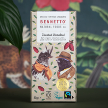 Bennetto Organic Dark Chocolate Toasted Hazelnuts Bar 80g