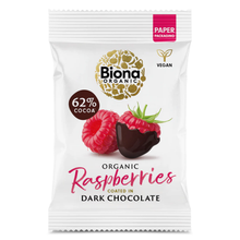 Biona Organic Dark Chocolate Coated Raspberries 45g