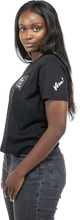 Bold. Brave. Active. Vegan. Women's Boxy Crop Tee - Black