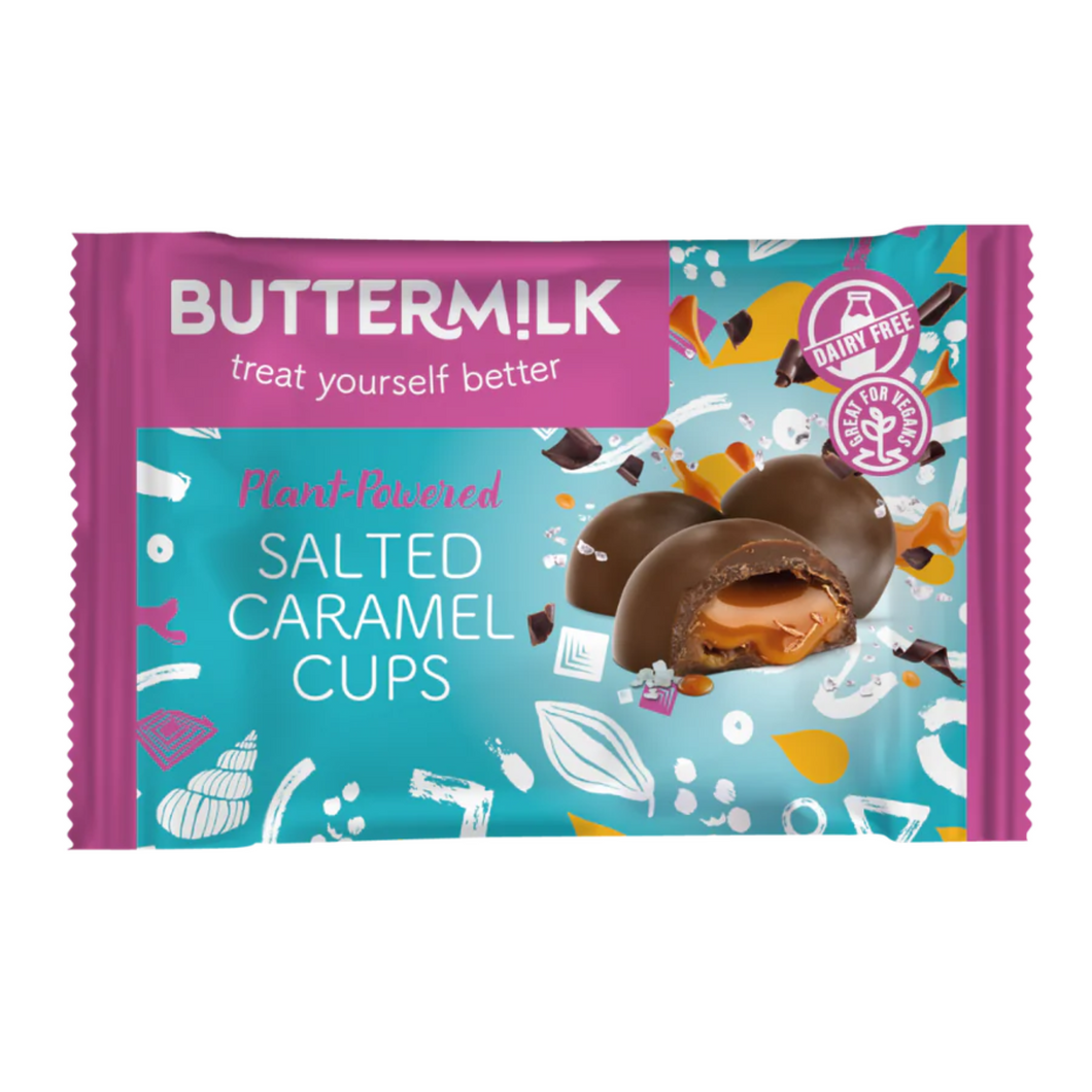 Buttermilk Plant-Powered Salted Caramel Cups Mini Bag 42g Viva! Shop