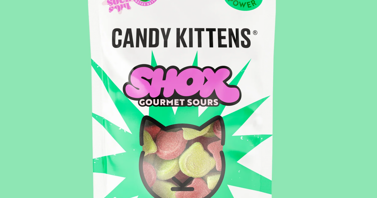 Candy Kittens Shox Gourmet Sours Sweets Sharing Bag 140g Gifts for