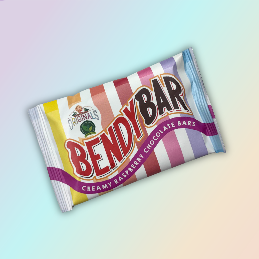 Catherine's Originals Vegan Milk Chocolate Bendy Bar Twin Pack with a Raspberry Filling 50g