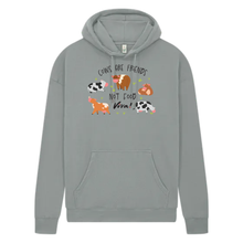 Cows Are Friends Not Food Hoody Light Grey