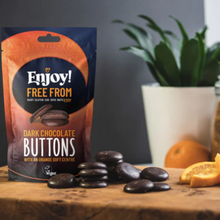 Enjoy! Orange Soft Centre Dark Chocolate Buttons 100g Viva! Shop