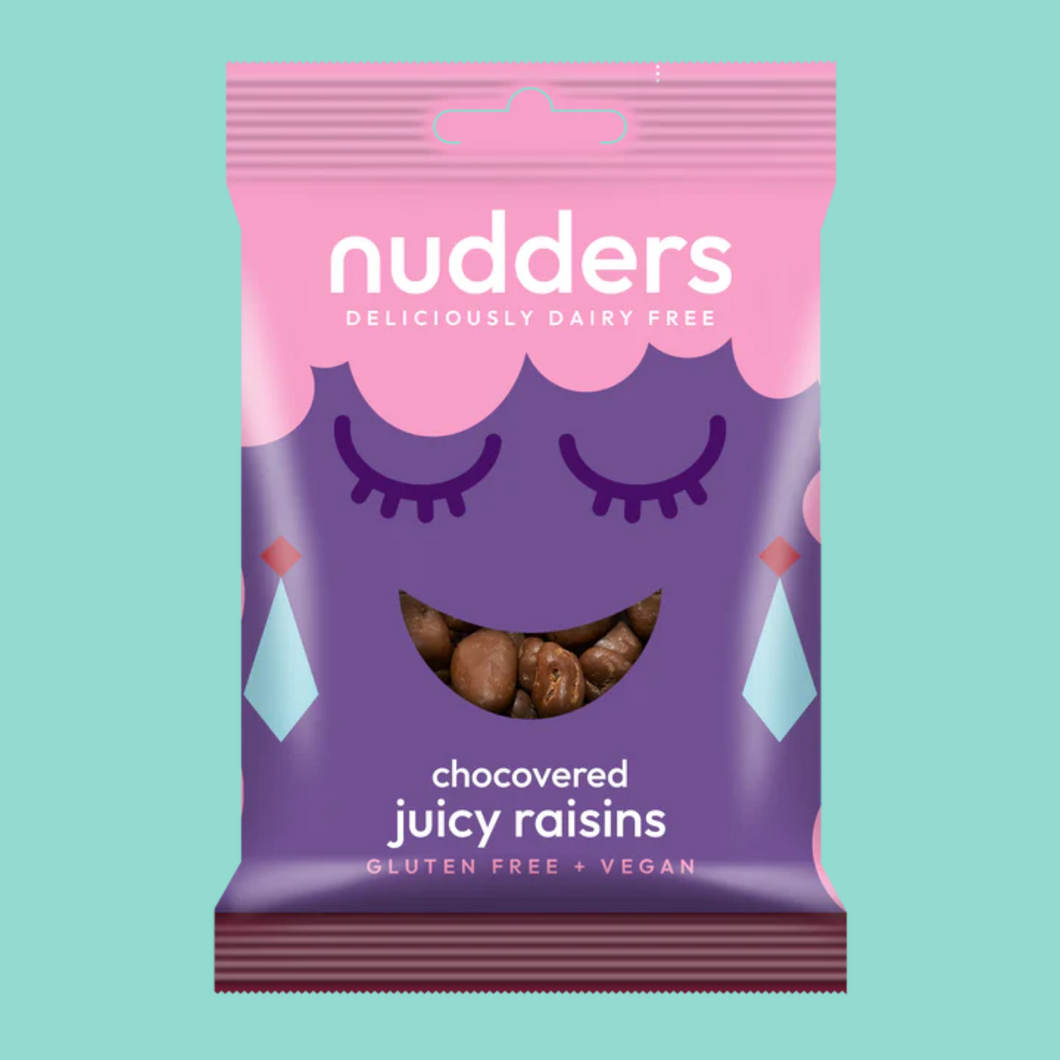 Fabulous Freefrom Factory Nudders Chocovered Juicy Raisins 65g