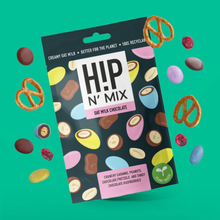 H!P N' Mix Crunchy Caramel Peanuts, Pretzel & Raspberry Oat M!lk Chocolate Pouch 90g