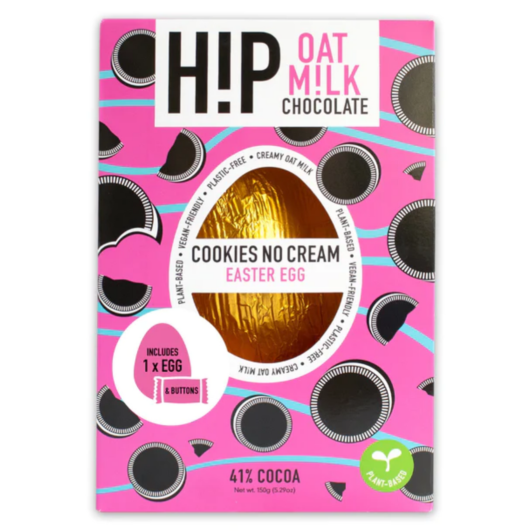 H!p Oat Milk Cookies No Cream Chocolate Easter Egg 150g Viva! Shop