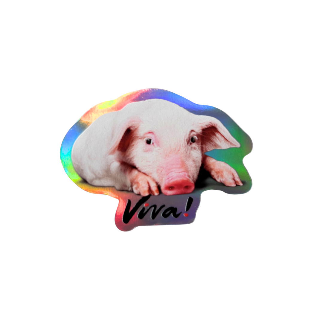 Holographic Pig Sticker