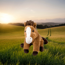 Living Nature Lying Brown Plush Horse Toy Viva! Shop