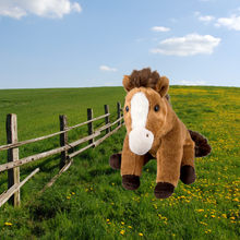 Living Nature Lying Brown Plush Horse Toy Viva! Shop