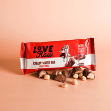 LoveRaw M:lk Chocolate Cre&m Filled Wafer Bars 42g