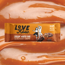 LoveRaw Salted Peanut Caramel Cre&m Wafer Bar 43g