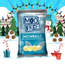Moo Free White Chocolate Covered Crunchy Snowballs 35g
