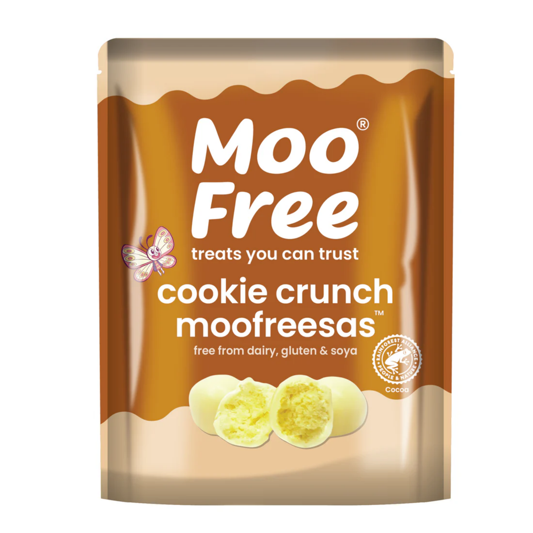 Moo Free cookie crunch moofreesas packaging on a white background