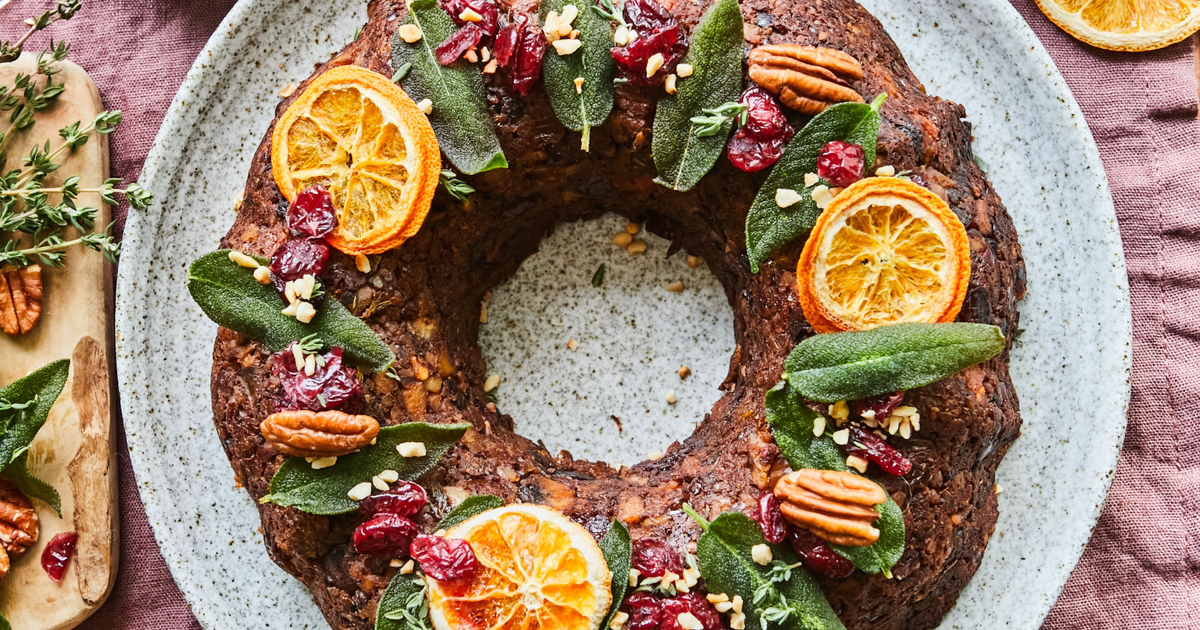 Stuffing Vegan Festive Wreath Christmas Wreath Veggie Christmas