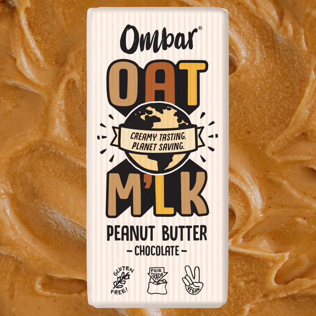 Ombar Oat M'lk Chocolate Peanut Butter Bar 70g