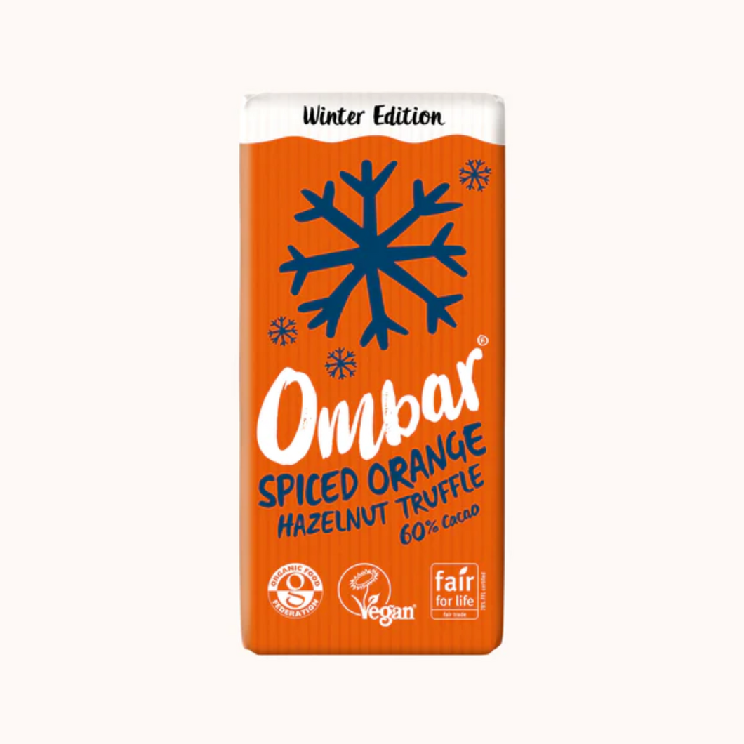 Ombar Organic Spiced Orange and Hazelnut Truffle Bar 70g