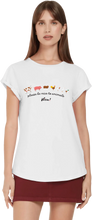 Please Be Nice To Animals Women's Rolled Sleeve Jersey Tee - White