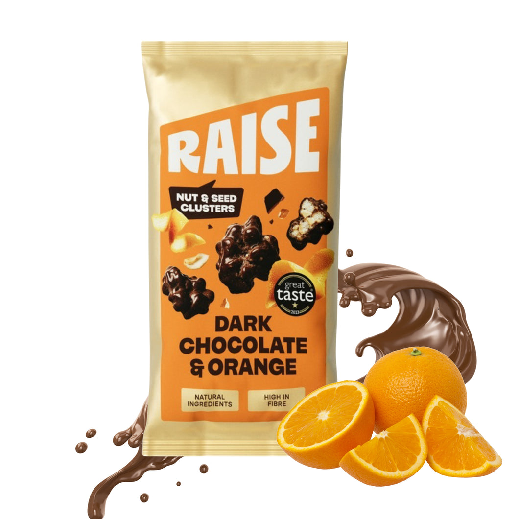 Raise Nut & Seed Clusters - Dark Chocolate & Orange 35g