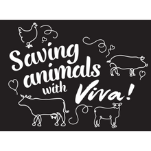 Saving Animals With Viva! Unisex Jersey Tee – Black Viva! Shop