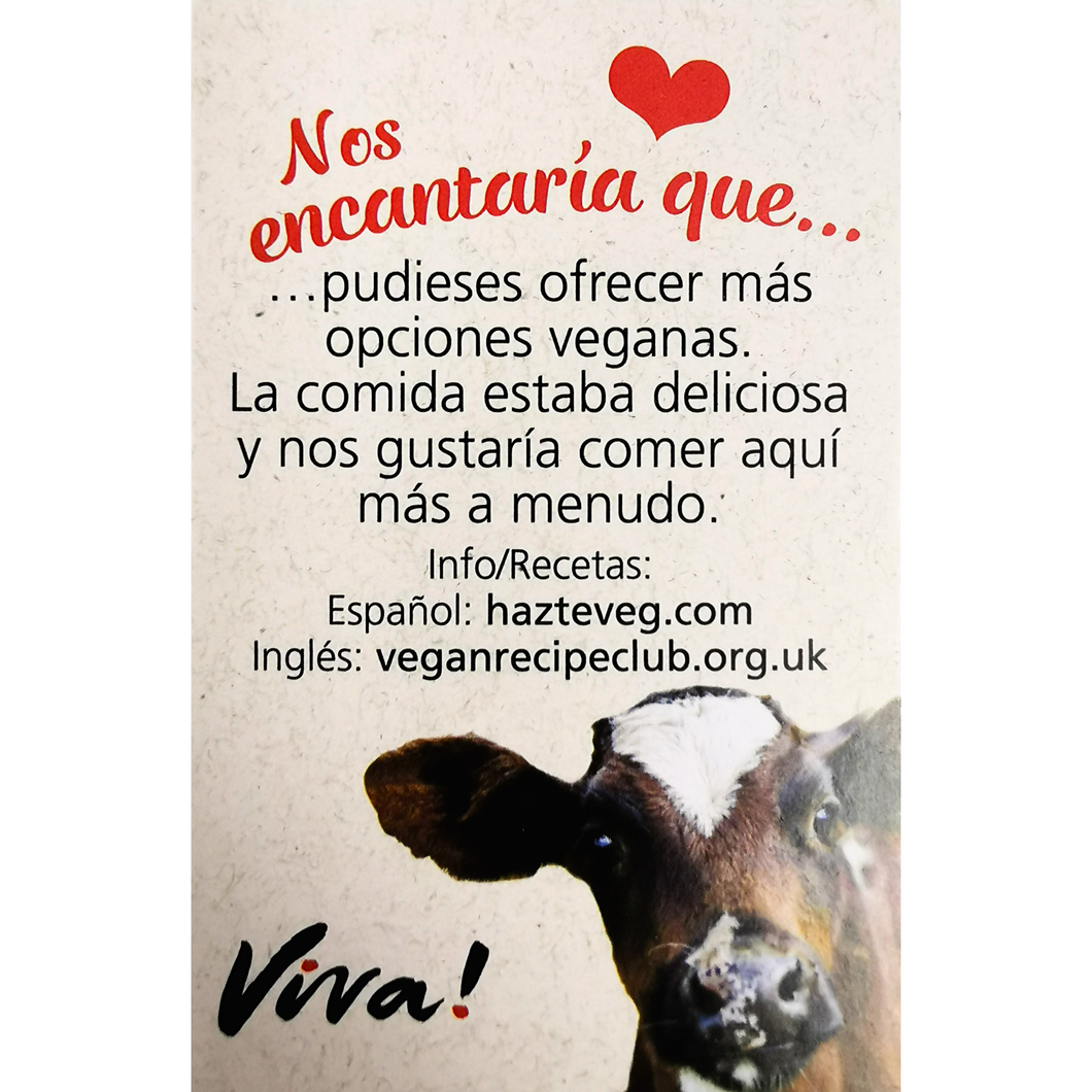 Spanish 'We'd Love You To...' Business Cards Viva! Shop