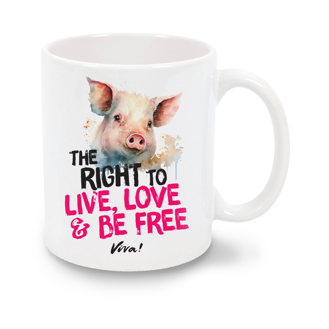 The Right To Live, Love & Be Free Viva! Ceramic Mug