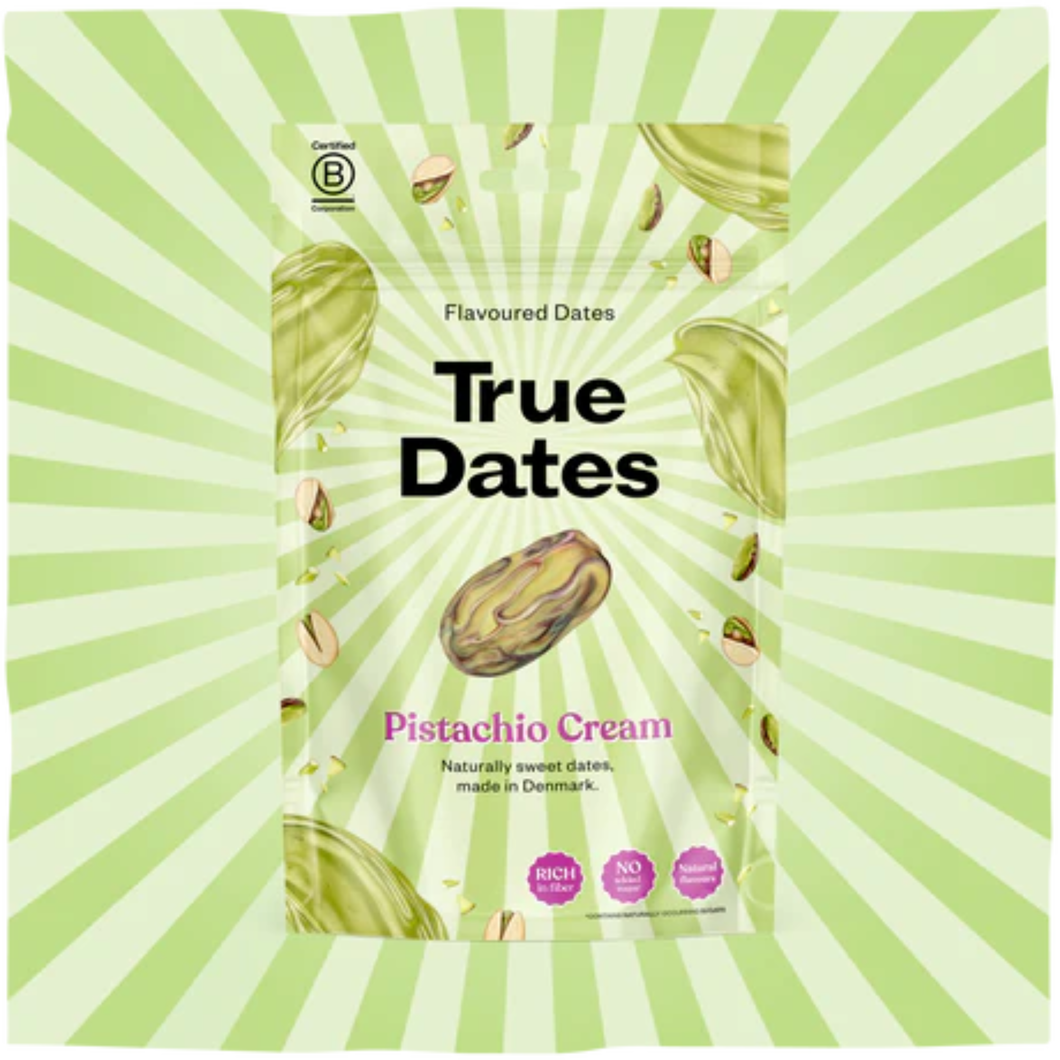 TrueDatesPistachioCreamFlavouredDatesPouch100g