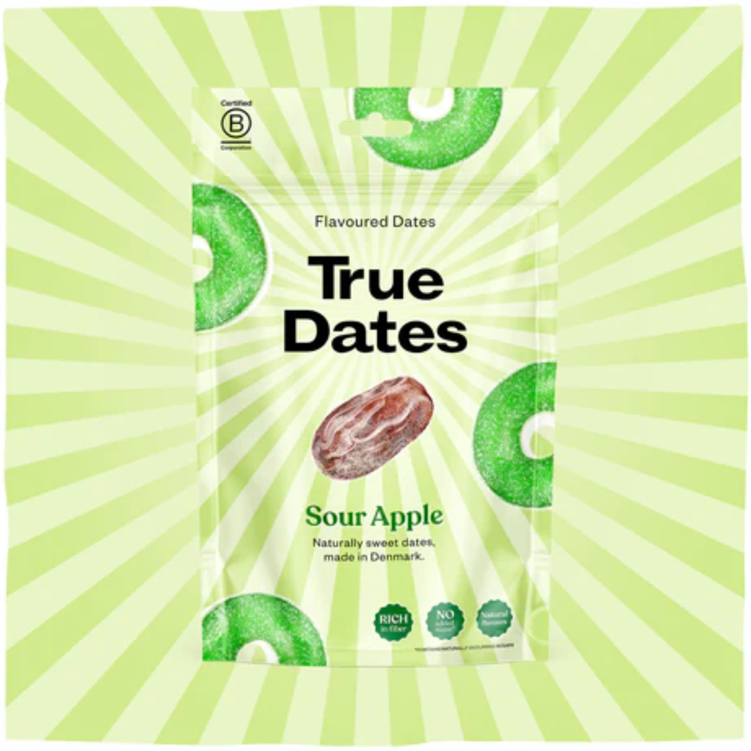 True Dates Sour Apple Flavoured Dates Pouch 100g