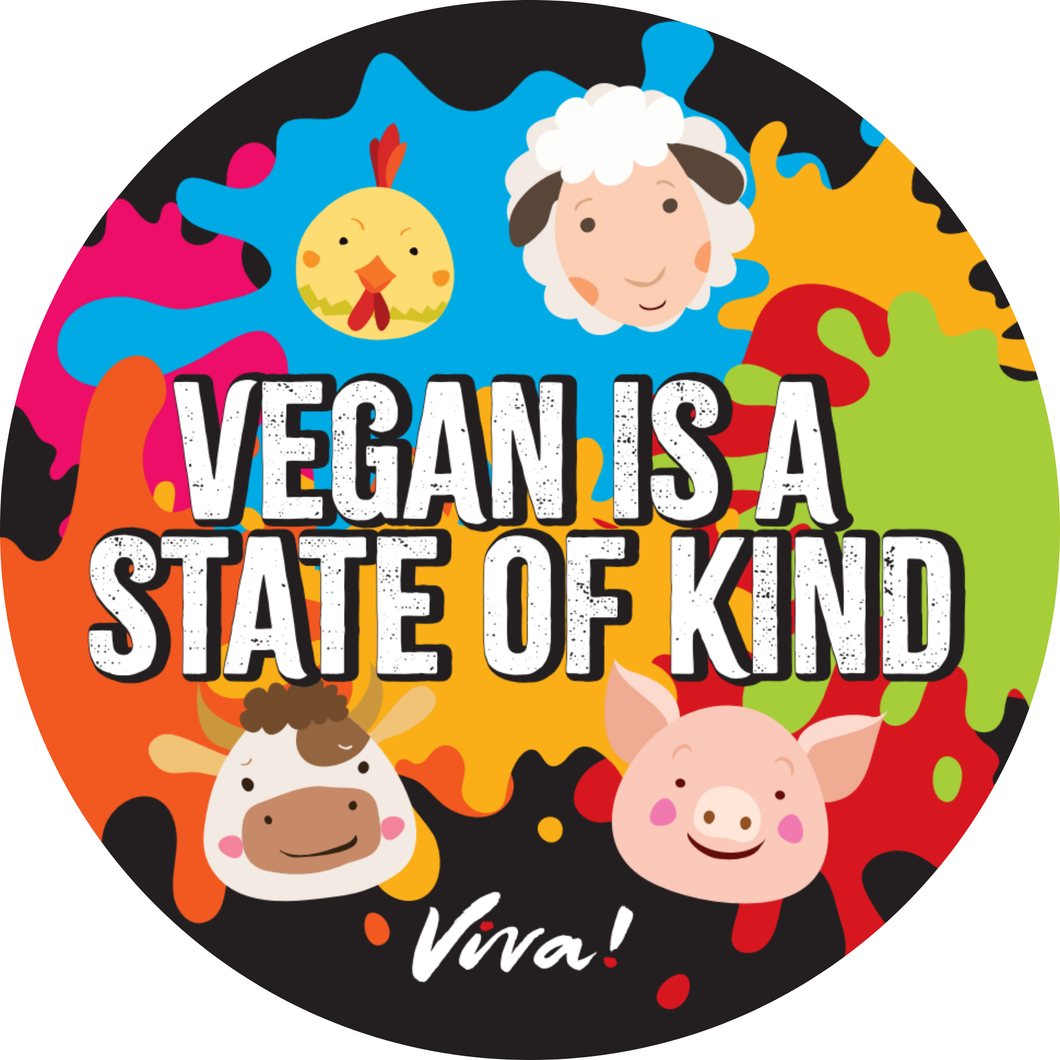 Vegan Is a State Of Kind Vinyl Sticker